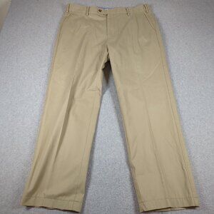 Peter Millar Pants Mens 35x28 Tan Lightweight Twill Trousers 100% Pima Cotton